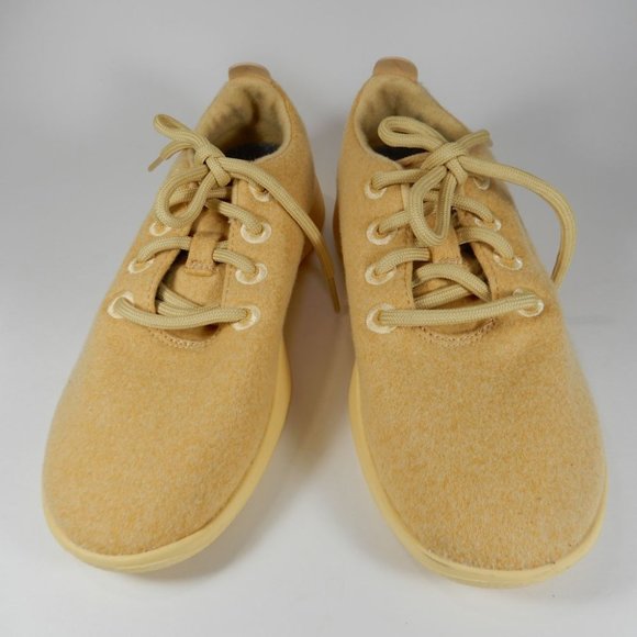 ALLBIRDS Wool Runner Sneakers Size 7 Lux Beige Yellow Merino Wool $110 - Picture 9 of 14